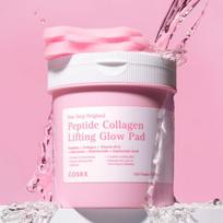 COSRX One Step Original Peptide Collagen Lifting Glow Pad 100 Pads – Korean Firming Toner Pads for Radiant Skin white