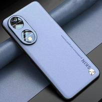 Coque For Honor 90 Case Luxury Leather Cover For Honor 90 Funda Camera Protection Phone Stylish Capa Silicone Shockproof Bumper For Honor 90 violetinė