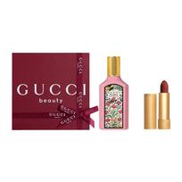 Gucci Flora Gorgeous Gardenia With Lipstick Makeup Set Perfume 50ml+Lip Gloss #208