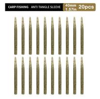 20 vnt. Karpių žvejybos guminės apsaugos nuo susipynimo, tinkamos su QC suktuku, dydis 8, 40/60 mm, karpių žvejybos galinės įrangos priedai 20pcs - 60mm gray