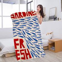 Colorful Sardine Big Microfiber Beach Towels Quick Dry Towel Sand Beach Towels Pool Towel For Travel Swim Pool Yoga 70cm×140cm red
