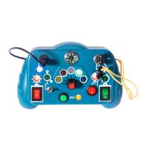Busy Board Led Lights Switch Sensory Montessori Toys Portable Electric Puzzle Early Educational Puzzle Toy For Toddler Kids Gift blue