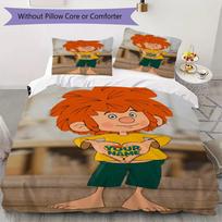 Custom Name Meister Eder Und Sein Pumuckl Bedding,Quilt Set Quilt Cover Pillowcase Home Birthday Gift(1 * duvet cover + 2 * pillowcase, without core)_ 135x200cm red