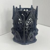 3D Printed Gothic Architecture Pen Holder Multifunctional Makeup Brush Storage Box Desktop Decoration Gift balta