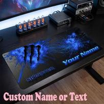 Monster Energy Customized Name Text Mouse Pad, Large Desk Mouse Mat Personalized Home Office Present 30cmx60cm black