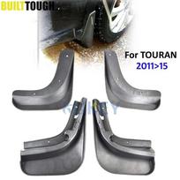 For Volkswagen VW Touran 2011 2012 2013 2014 2015 Set Molded Car Mud Flaps Mudflaps Splash Guards Mud Flap Mudguards Accessories gray