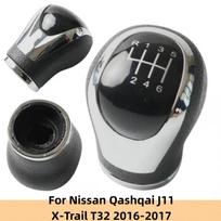 Car Styling Gear Shift Knob Lever Shifter Pen Head for Nissan Qashqai J11 X-Trail T32 2016-2017 Interior Accessories gray