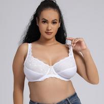 New Boutique Oversized Bra for Women with Ultra-thin and Chubby Steel Ring Lace Lingerie with a Large Chest That Looks Small 90E balta