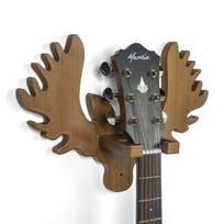 Sieninis gitaros pakabukas Medinis gitaros stovas Elnio ragų dizainas akustinėms, elektrinėms gitaroms ir ukulelei gray