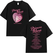 Hot Sale Fashion Omar Courtz Primera Musa 2025 Heart Graphic Humor T-shirts Men Clothing Hip Hop T Shirt Summer Oversized Tshirt S pink