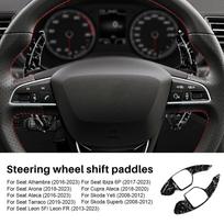 Seat Leon fr MK3 MK4 5F ST Cupra Ateca Alhambra Arona Ateca ibiza 6P Anglies Pluošto ABS Vairo Irklų Perjungiklio Lipdukas For Leon MK4 13-23