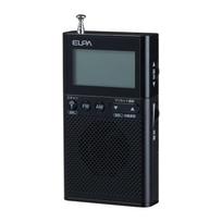 ELPA LCD Pocket Radio Prevention AM/FM (Digital + LCD) Radio/Disaster (ER-P62FL Black) juoda