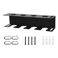 Wall Mounted Baseball Bat And Ball Holder Rack Metal Baseball Bat Display Stand For Bats Sticks And Balls Management black