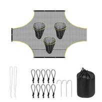 Scoring Training Equipment with Scoring Zones Shots Targets Net Football Training Net Soccer Targets Sheet Soccer Net 7.2x2.3M gray