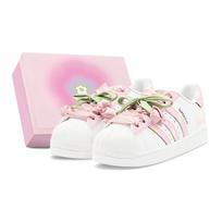 adidas Originals Superstar 2 Riedlentės Batai Moteriški Žemi Balti/Rožiniai JH9976(Team1655-S-BOX) 39⅓ white