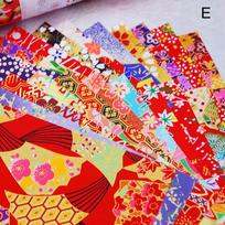Japanese Style Gold Lines Crane Folding Decorative Flower  Origami Handmade Scrapbook Decor Craft Paper blue