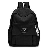 Schoolbag female Korean version ins corduroy college style girl Harajuku ulzzang junior high school high school student backpack female rožinė