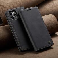 Leather Flip Case IPhone 16 14 With Stand Magnetic Shockproof PU TPU Cover In Black Brown Coffee Burgundy Blue Xiaomi 11T / 11T Pro mėlyna