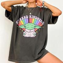 Baby Yoda The Mandalorian Pride Shirt, Disneyland After Dark Pride NIte Shirt, Meditate Kindness Tee, Disney Trip Gifts 100 beige