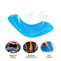 Patvari gelinė pagalvėlė miegamojo sofa kėdės pagalvėlė masažinė elastinė pagalvėlė, gelinis automobilio silikoninis šilumos smūgio aušinimo ledo padas blue
