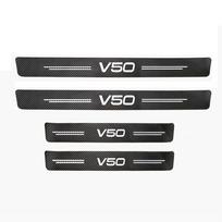 Automobilio lipdukas iš anglies pluošto dekoratyvinės juostos automobilio slenkstis, skirtas Volvo V50 Auto 4pcs For V50 gray