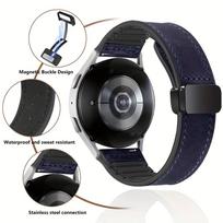 Tinka „Samsung Iwatch Crazy Horse Pattern“ silikoniniam odiniam dirželiui su magnetine sagtimi. 22mm ruda