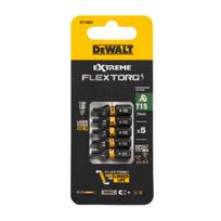 DeWalt sukimo antgalių rinkinys FLEXTORQ T15 25 mm, 5 vnt.