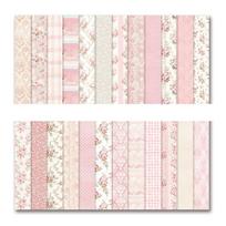 24 VNT./RINKINYS Kalėdinės gėlės Spausdinti Scrapbooking Pagrindo Popieriaus Bloknotai Vintažiniai Junk Journal Popieriaus Rinkinukai Menas Rankų Darbo Amatai white