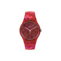 SWATCH Unisex 41mm Red Watch SUOR116 SUOR116 Red brown