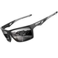 Kapvoe Polarized Sunglasses Fashion Outdoor Sports Uv400 Glasses Camping Fishing Goggles Hiking Running Glasses for Men Cycl Polarized lens gray