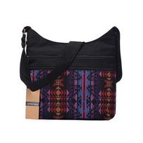 Annmouler Moteriška medvilninio audinio peties rankinė Čigoniška bohemiška hobo rankinė Stilinga hipių aztekų liaudies gentinė austinė crossbody rankinė per petį (20cm<Max Length<30cm) brown