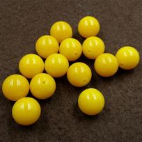 New Style Yellow Amber Beeswax Round Beads for DIY Accessories 10mm