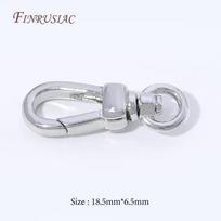 18K Gold Plated Swivel Lobster Clasp Connectors For DIY Pearl Necklace Bracelet Jewelry Making Findings 1 pieces white