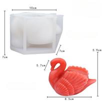 Nauja baltoji gulbė silikoninė žvakių forma muilui, dervai, gipsui, gyvūno, paukščio, šokoladiniam pyragui gaminti, vestuvių dekoras, dovanos only mold white