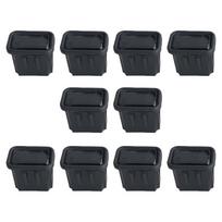 10Pcs Hockey End Butt Caps Plugs Ice Hockey Tubing Plug Protective Caps Professional Wearproof Hockey Stick End Plugs black