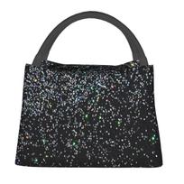 Black Silver Glitter Insulated Lunch Bag for Women Children Portable Food Boxes Thermal Lunch Box Tote One Size gray