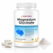Biotrex Nutraceuticals Magnesium Glycinate | Highest Bioavailability | Cramps, Sleep & Mood balance | Chelated Form With Superior Absorption | M