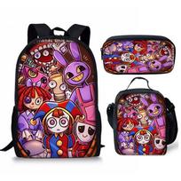 The Amazing Digital Circus Backpack Lunch Bag Pencil Case Set for Kids Students Boys Girls Kindergarten School Gift with Lunchbox and Pencil Pouch