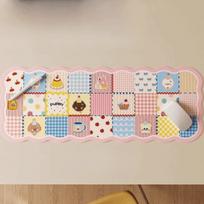 Non Slip Computer Desk Mat Plaid Pattern Keyboard Pad New Mouse Pad  Desktop Decoration Blue-35*80cm gray