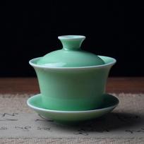 Longquan žalias celadono porcelianas Gaiwan Kinijos arbatos puodeliai Įtrūkusi glazūra Arbatinukas Gėrimo indai 150ml black