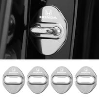 4 vnt. Automobilio durų spynos dangtelis Nerūdijančio plieno apsauginis dangtelis Honda CR-V Accord Civic HR-V Pilot Odyssey Fit Jazz Vezel CITY juoda