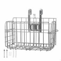 Foldable Bike Basket Waterproof Folding Wire Space Saving for Cyclist S, Delivery sidabras