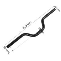Aliuminio dviračio fiksuotos pavaros pakėlimo strypas 25,4 mm * 520 mm (juodas) black