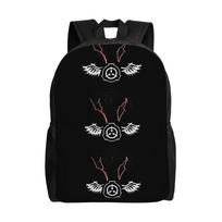 dark art SCP Foundation Schoolbag Fashionable mochila Large Capacity Cool Horror Aesthetic Backpack For Teens One Size black