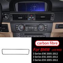 For BMW E90 E92 E93 3 Series 2005-2012 Real Carbon Fiber Central Control Air Outlet Frame Decoration Automotive gray