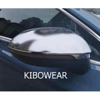 2vnt Matiniai chromo šoninių veidrodėlių dangteliai, skirti VW Passat B8 Variant Arteon 2018 sidabru šepečiu 2015 2016 m. no blind spot holes gray