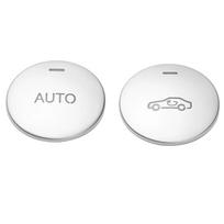 ABS Car Console AC Media Volume AUTO Buttons Sequins Cover Stickers Trim Fit For Mercedes Benz C E CLS GLK Class W204 AUTO Silver white