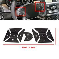 Skirtas Mercedes Benz ABCE CLS GLK SL SLK W176 W246 W212 C207 W204 X204 R172 W218 automobilio vairo mygtuko remonto lipdukas Style A gray