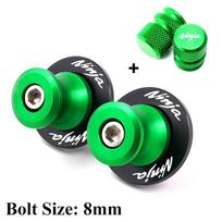 M8/M10 Ninja švytuoklės ritinėliai CNC stovas sriegis vožtuvų dangteliai Kawasaki ninja650 ninja1000sx Ninja 250 300 400 650 ZX6R ZX10 8mm-Orange