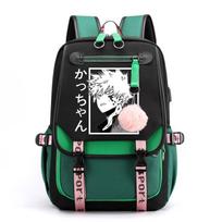 Naujas Anime Bakugou Katsuki Spausdintas Kuprinė Moteriška Kuprinė Kelioninė Kuprinė Mergaitės Mokyklinė Kuprinė Moterims Vyrams Nešiojamojo Kompiuterio Kuprinė Kasdieninė Kuprinė juoda